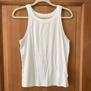 Gap White Ribbed Tank Top